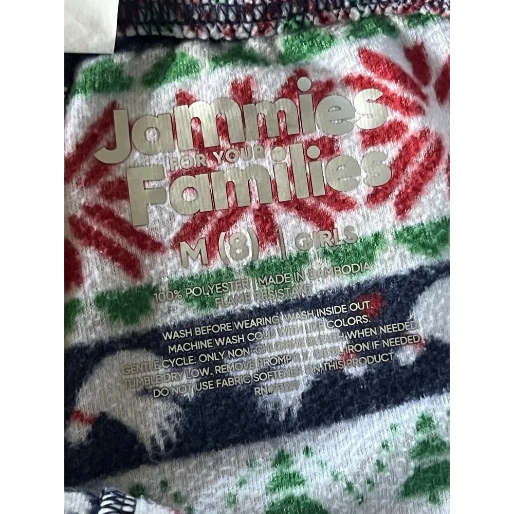 Jammies For Your Families Pajamas Set Christmas‎ Holidays Youth Girls Sz M (8)